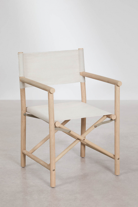 Pack de 2 sillas de director plegables en madera de acacia Olivia - Marrón Acacia Claro