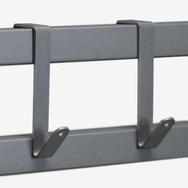 Pack De 2 Ganchos Para Cocina Modular De Exterior En Acero Savona Gris Grafito - Sklum