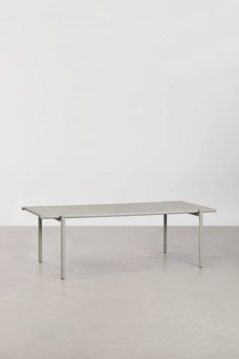 Mesa de jardín rectangular 235x105 cm en acero Tossa