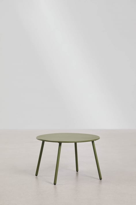 Mesa auxiliar para jardín redonda Ø50 cm en acero Kuorin
