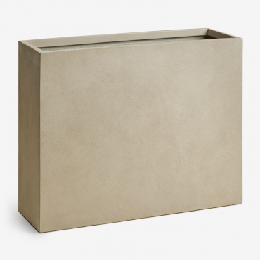 Macetero Rectangular En Cemento Neyrua 85 X 30 X 70 Cm & Marrón Arena - Sklum