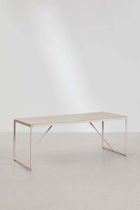 Mesa de comedor rectangular 185x85 cm en acero Melida