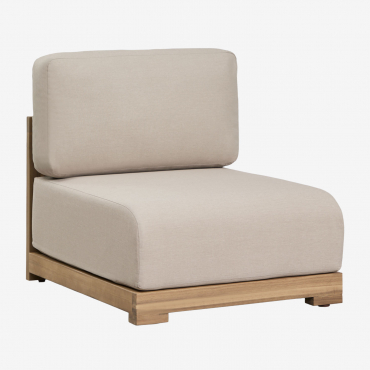 Módulo Central Para Sofá Modular De Jardín En Madera De Acacia Brivori Marrón Acacia Claro - Sklum