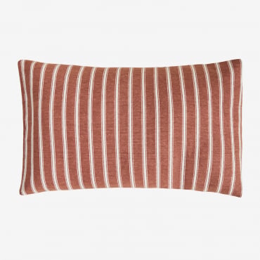Cojín Rectangular 30x50 Cm En Algodón Nexu Terracota - Blanco - Sklum