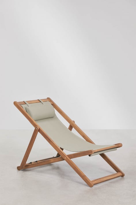 Hamaca plegable con cojín en madera Kardis