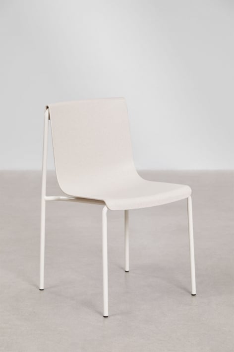 Pack de 4 sillas de comedor en polipropileno Ismene - Blanco Piedra
