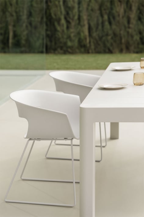 Silla de jardín en polipropileno y acero Alanys