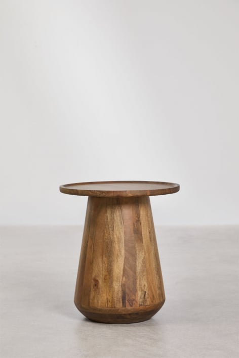 Mesa auxiliar redonda Ø50 cm en madera de mango Naiara