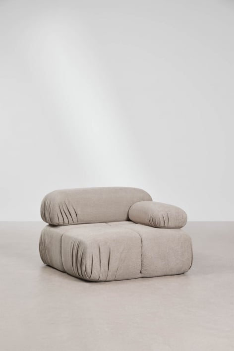 Módulo esquinero derecho para sofá modular en bouclé envasado al vacío Kendall