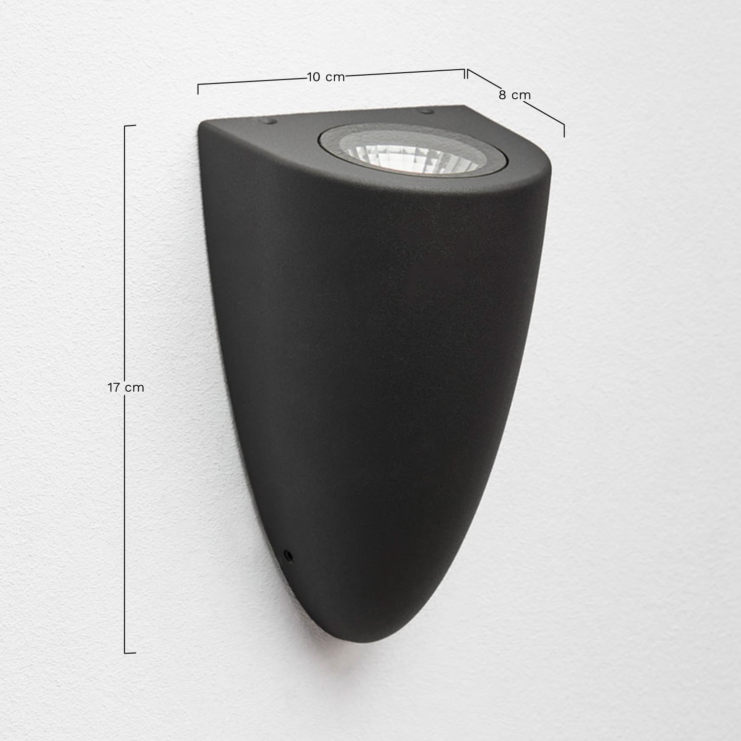 Aplique de pared para exterior en aluminio Seattle , medidas