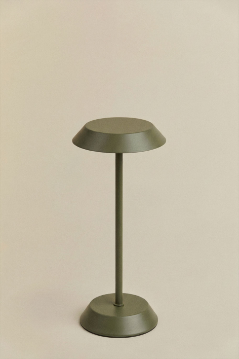 Lámpara de mesa LED inalámbrica en hierro Oravella - Verde Oliva Intenso
