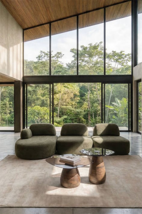 Sofá modular chaise longue izquierdo de 3 piezas tapizado Giorgia