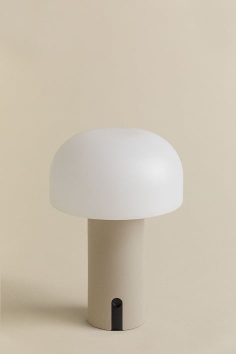 Lámpara de mesa LED inalámbrica en polietileno y hierro Jadzia
