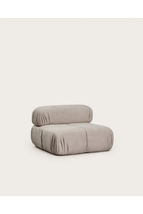Módulo central para sofá modular en bouclé envasado al vacío Kendall