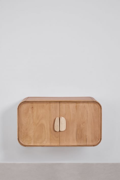 Conjunto de mueble de baño en madera de mango y piedra natural Kivalina