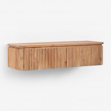 Consola Recibidor De Pared 80x30 Cm En Madera De Acacia Biljandi Marrón Acacia Rústico - Sklum