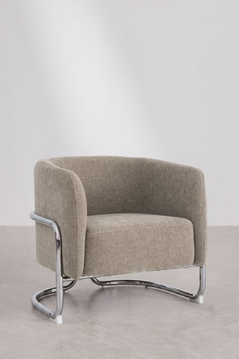 Sillón tapizado y en hierro Zantria