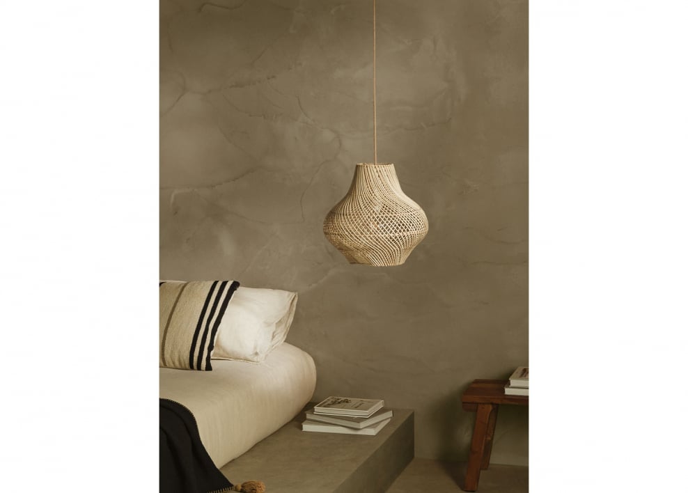 Pantalla para lámpara en ratán Magali