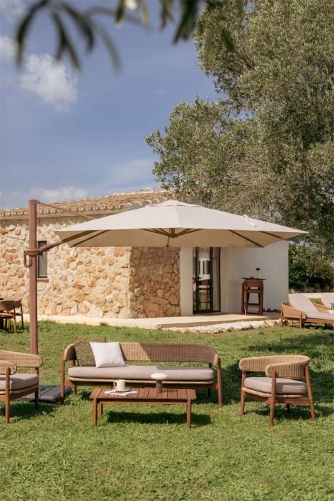 Parasol 290 cm en tela y aluminio Cannes