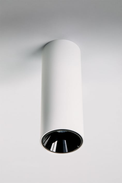 Aplique de techo LED de superficie redondo Ø5,7 cm en aluminio Luisiana - Blanco - Negro