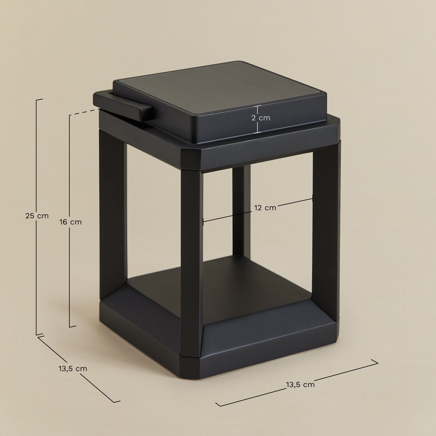 Lámpara de mesa solar LED inalámbrica para exterior Nualla      , medidas