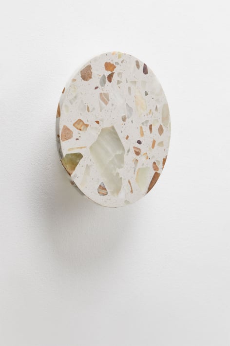 Aplique de pared Ø20 cm LED en piedra natural Balduina