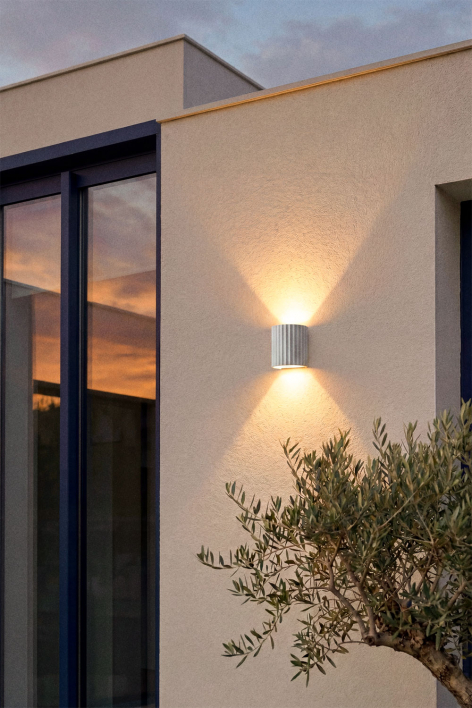 Aplique de pared LED para exterior en aluminio Barein