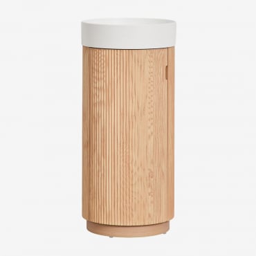 Conjunto De Mueble De Baño En Madera Con Lavabo Integrado Freia Madera Natural - Sklum