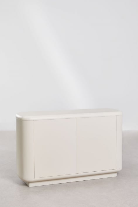 Aparador rectangular 120x40 cm en MDF blanco gardenia Cixila - Blanco Gardenia