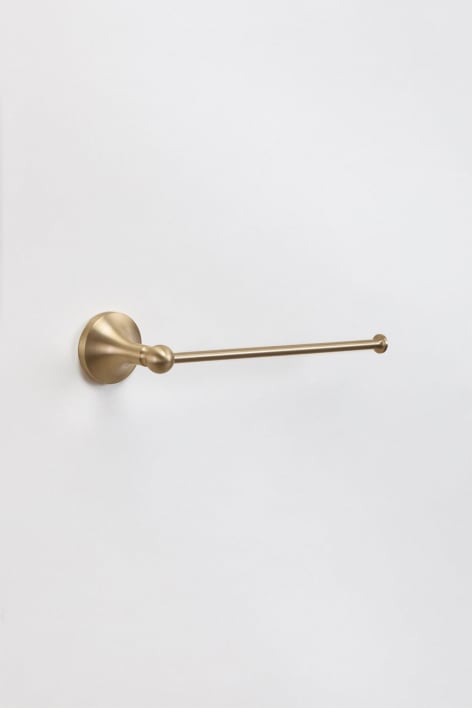 Toallero de pared con barra 20 cm para baño en acero inoxidable dorado cepillado Alejandra
