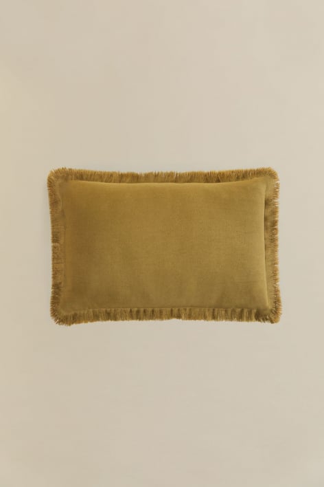 Cojín rectangular 30x50 cm en algodón Soncey - Mostaza Oscuro