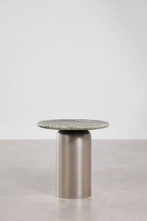 Mesita de noche Ø40 cm Alliser - Gris Acero