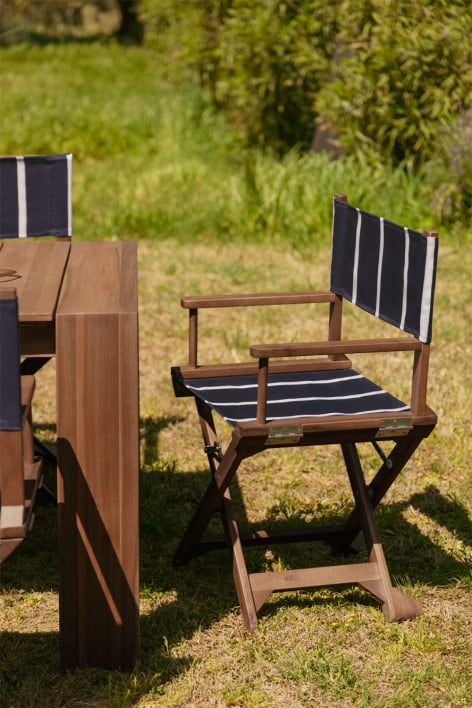 Silla de director plegable de jardín en madera de acacia Ridley
