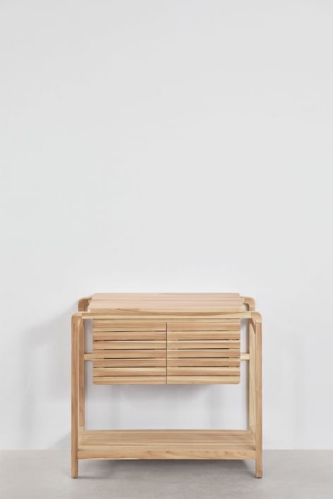 Conjunto de mueble de baño en madera de teca Bradley