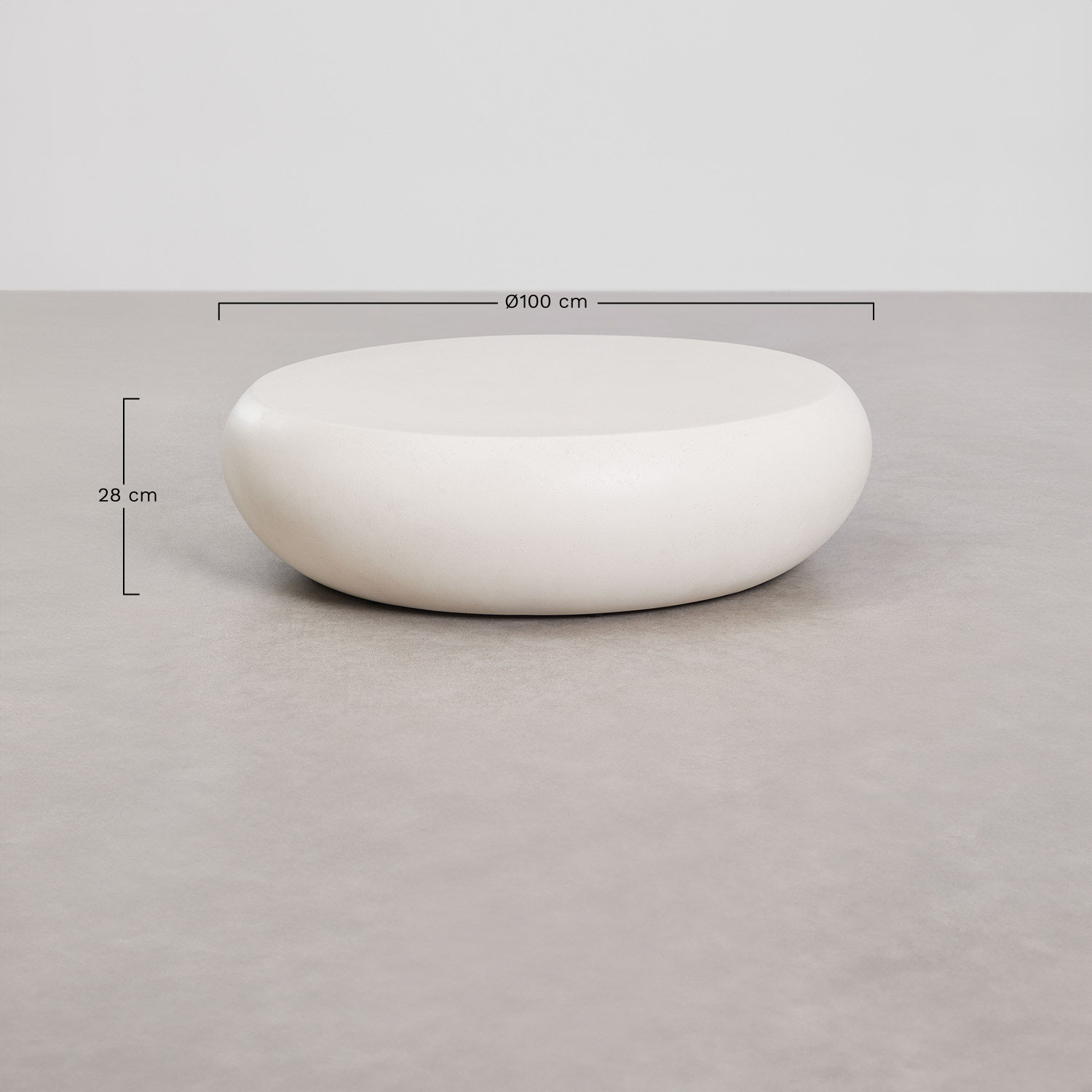 Mesa de centro en cemento Xaria, medidas