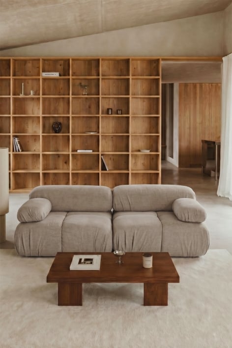 Sofá modular de 2 piezas en bouclé envasado al vacío Kendall