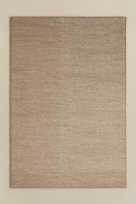 Alfombra rectangular en lana Jultriz - Marrón Trigo