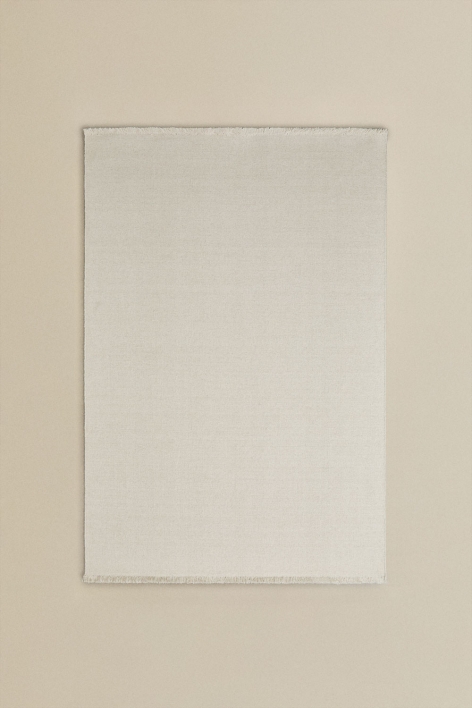 Alfombra rectangular en lana y algodón Quiteria - Blanco Gardenia