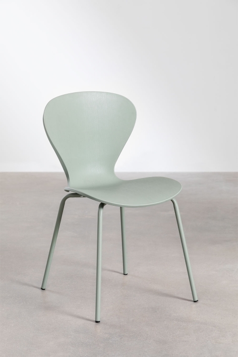 Pack de 4 sillas de comedor apilables Uit