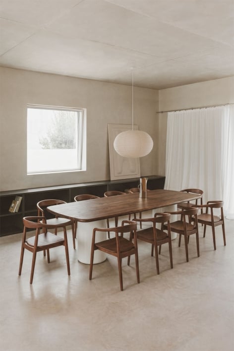 Mesa de comedor rectangular 270x110 cm en madera de acacia Bogota