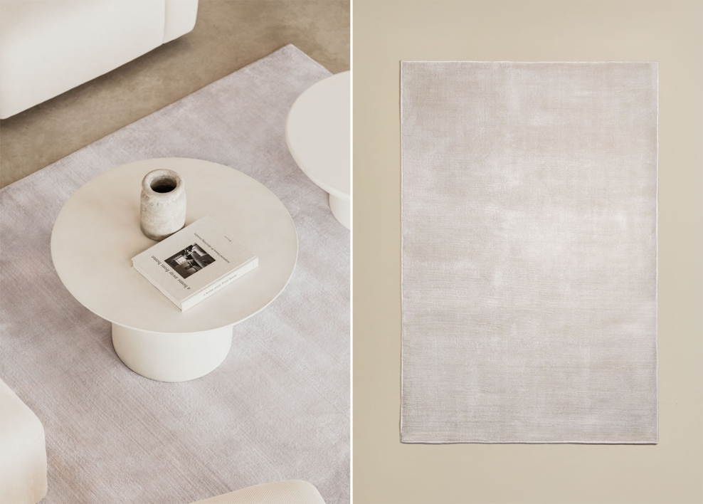 Alfombra rectangular 160x230 cm en poliéster gris army Daroca