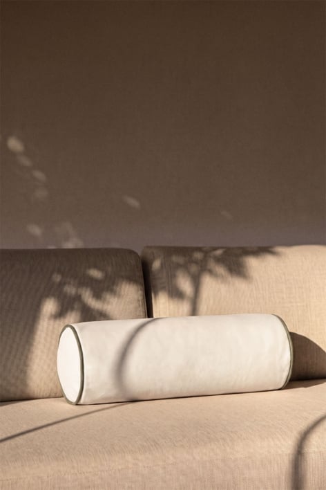 Cojín rulo 15x50 cm para jardín en tela Somalia