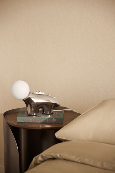 Lámpara de mesa en cerámica con bola de cristal Maloa
