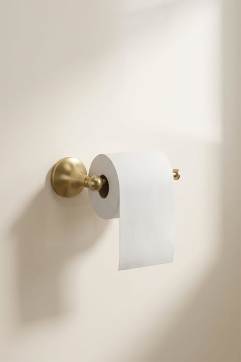 Portarrollos para baño en acero inoxidable dorado cepillado Alejandra