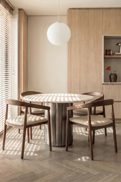 Mesa de comedor redonda Ø120 cm Luceida