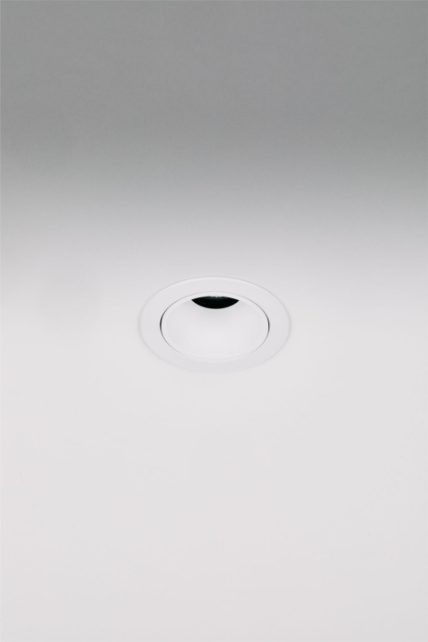 Downlight LED empotrable con marco redondo Ø5 cm en aluminio Orelva
