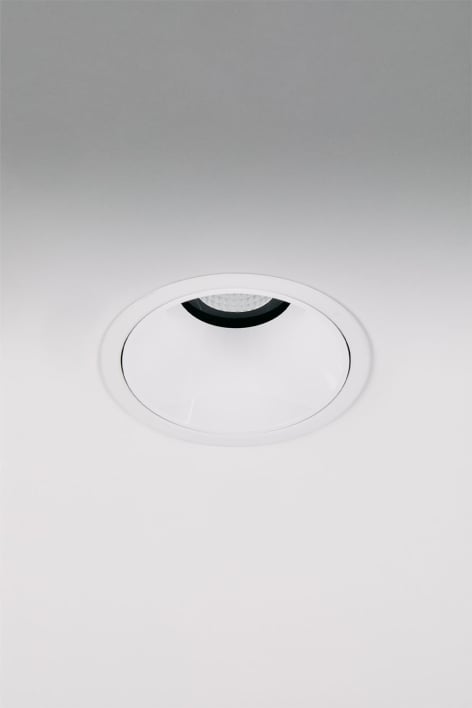 Downlight LED empotrable con marco redondo Ø8 cm en aluminio Orelva