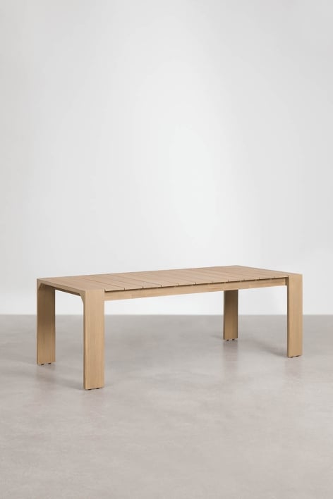 Mesa de jardín rectangular 220x100 cm en madera de acacia Mirelen