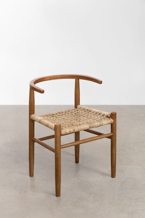Pack de 2 sillas de comedor en madera Uish Vintage - Madera Oscura