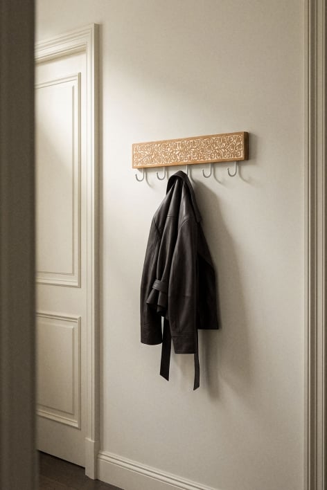 Perchero de pared en madera de mango Bouran